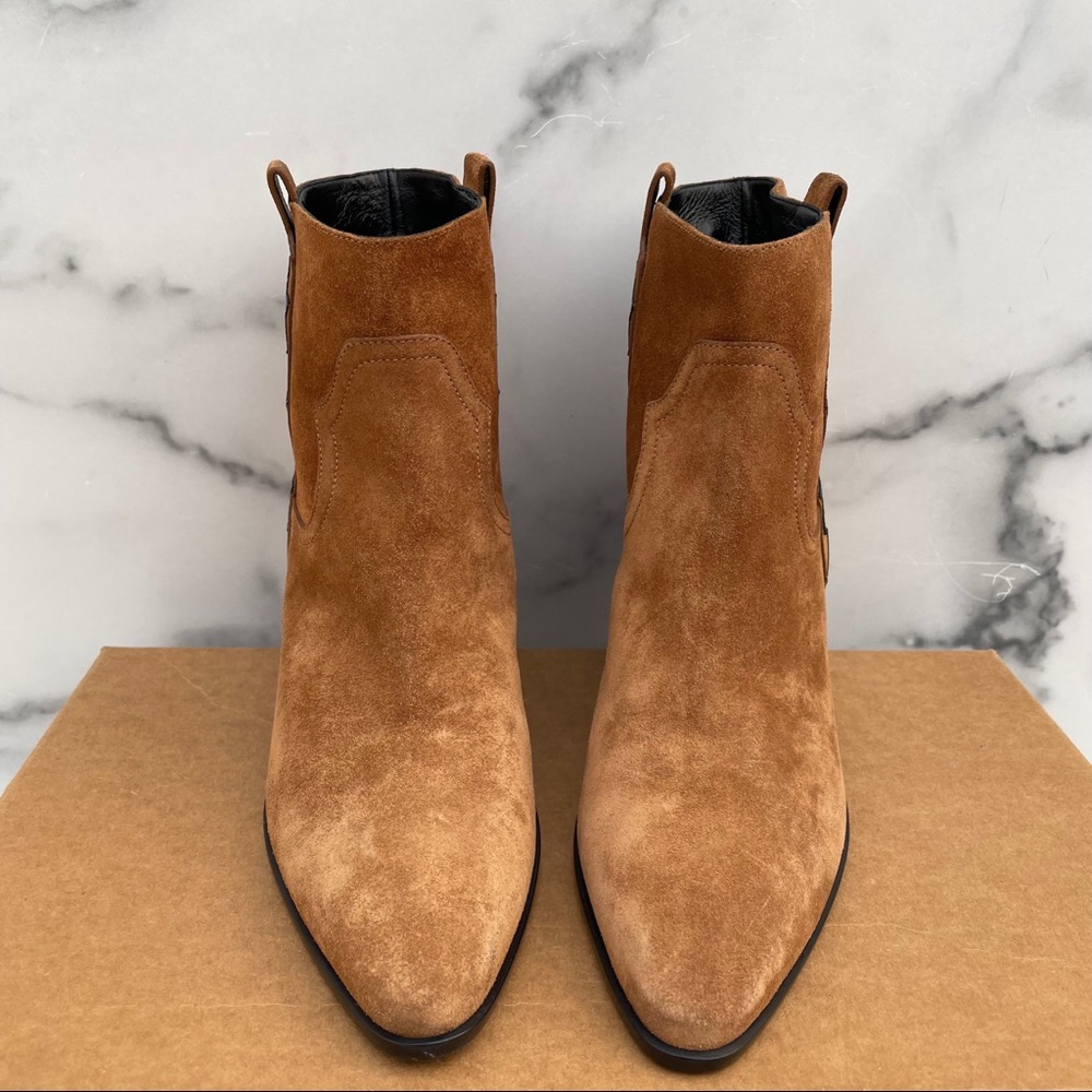 Saint Laurent Rock 40 Stars women’s tan suede ankle boot size IT 35 US 5 - Picture 4 of 16